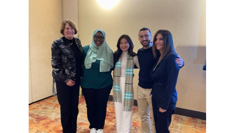 Students and Faculty attend the 2022 American Dental Education Association (ADEA) 2022 conference. Pictured from left to right: Dr. Dana English, DS4 Alaa Diab, DS4 Michelle Zhou, DS4 Ahmed Akid and Dr. Moshtagh Farokhi
