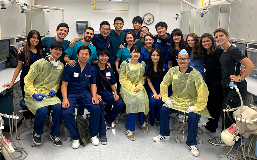 UTHSA and visiting students in the simulation lab. Photo Courtesy of Dr. Scott Stafford