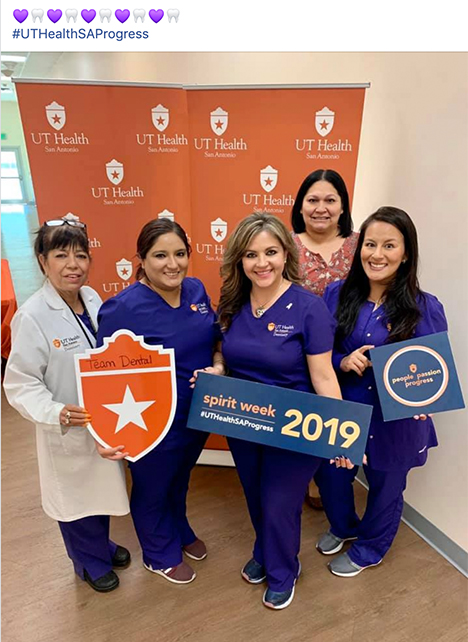 "Team Dental" (left to right): Diana Balderas, Gabriela De La Garza, Sandra Campos, Lupita Gomez, and Cecilia Del Toro from the Department of Comprehensive Dentistry
Photo Courtesy of Sandra Campos