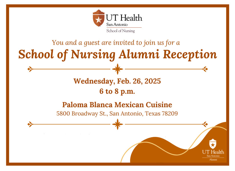 You and a guest are invited to join us for a School of nursing Alumni Reception