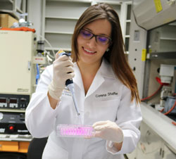 Corena Shaffer in the Lab