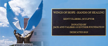 Wings of Hope - Hands of Healing sculpture